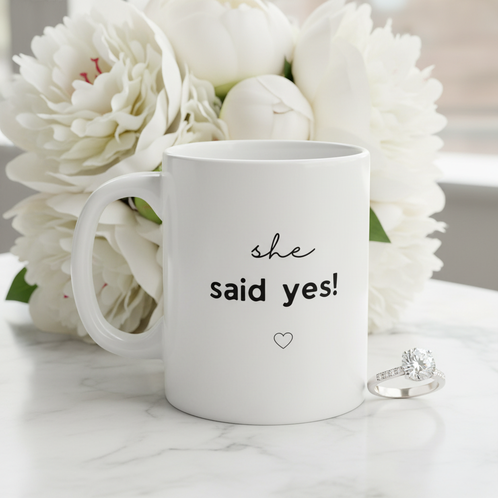 She Said Yes — ring & peonies zoomed