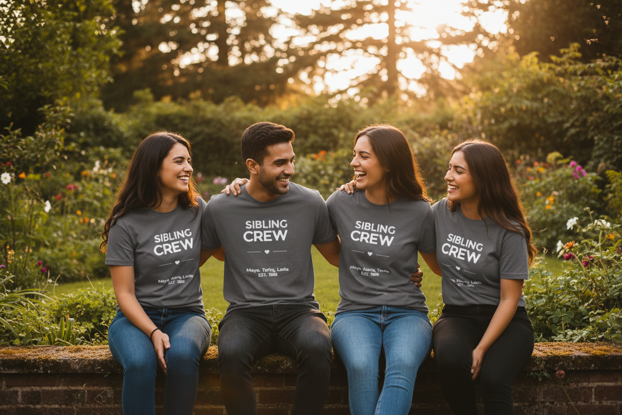 Sibling Crew — charcoal garden four