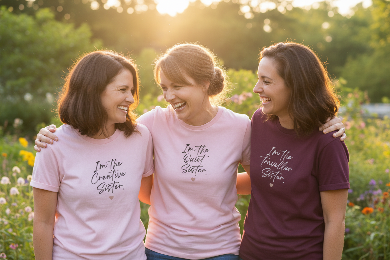 Sisters Pink Tones Group Hug