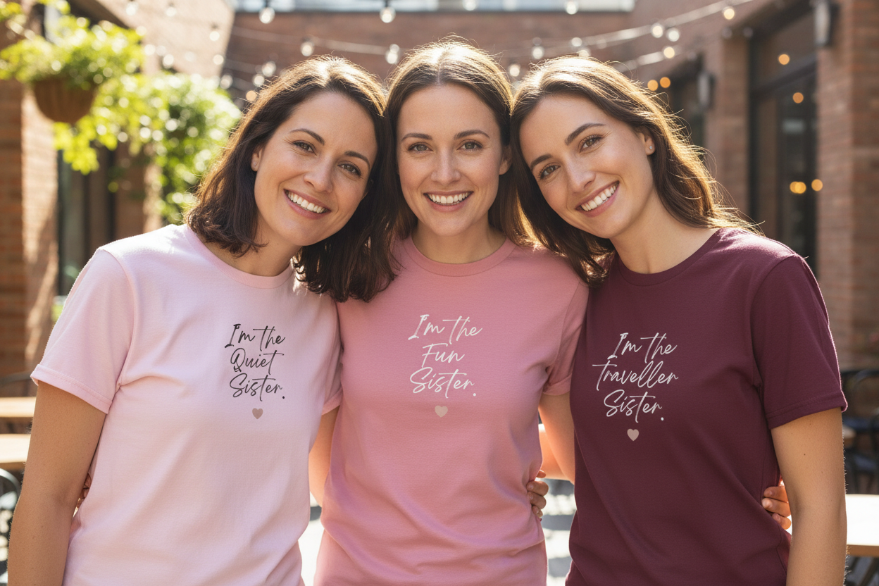 Sisters Pink Tones Tight Group