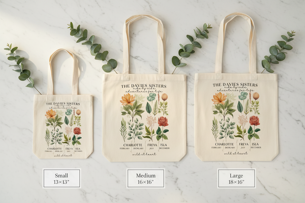 Size Guide Flat Lay