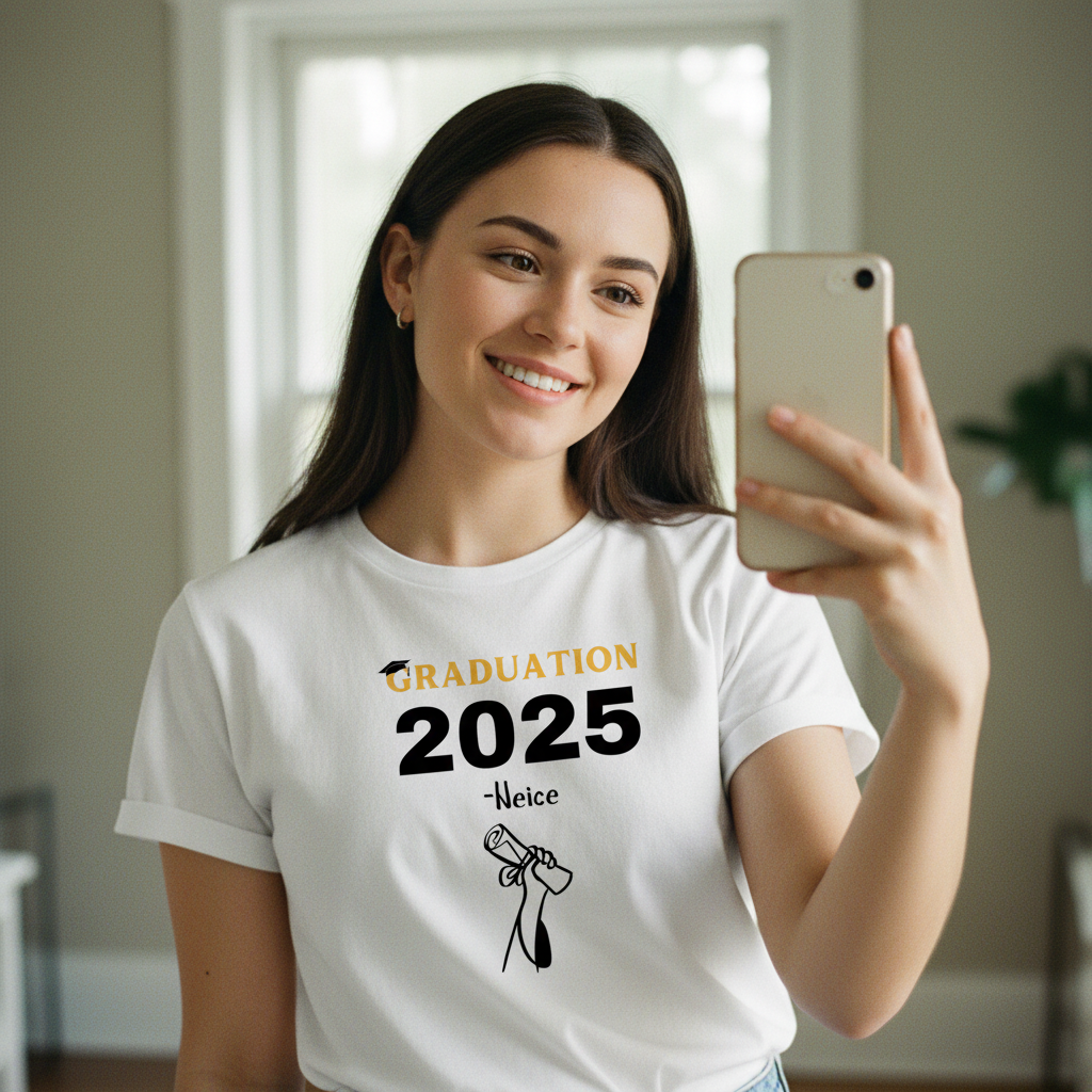 Smaller design on chest - UGC selfie