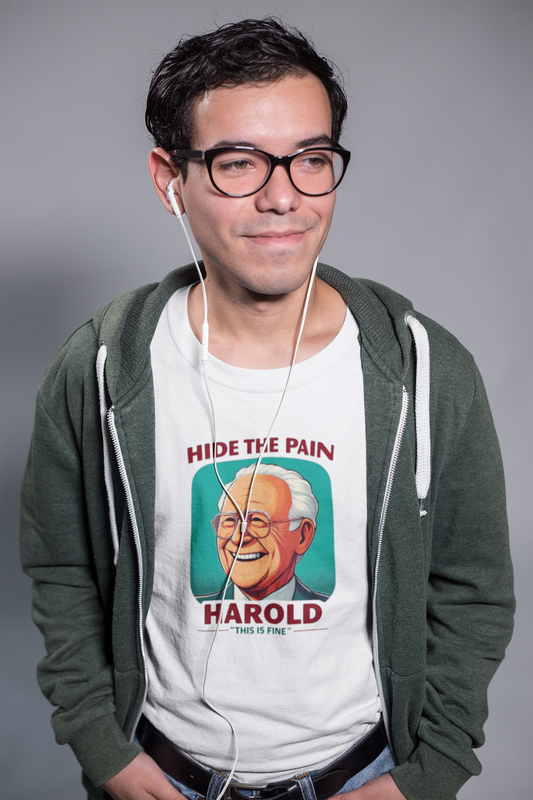 Hide The Pain Harold T-Shirt - This is Fine Meme