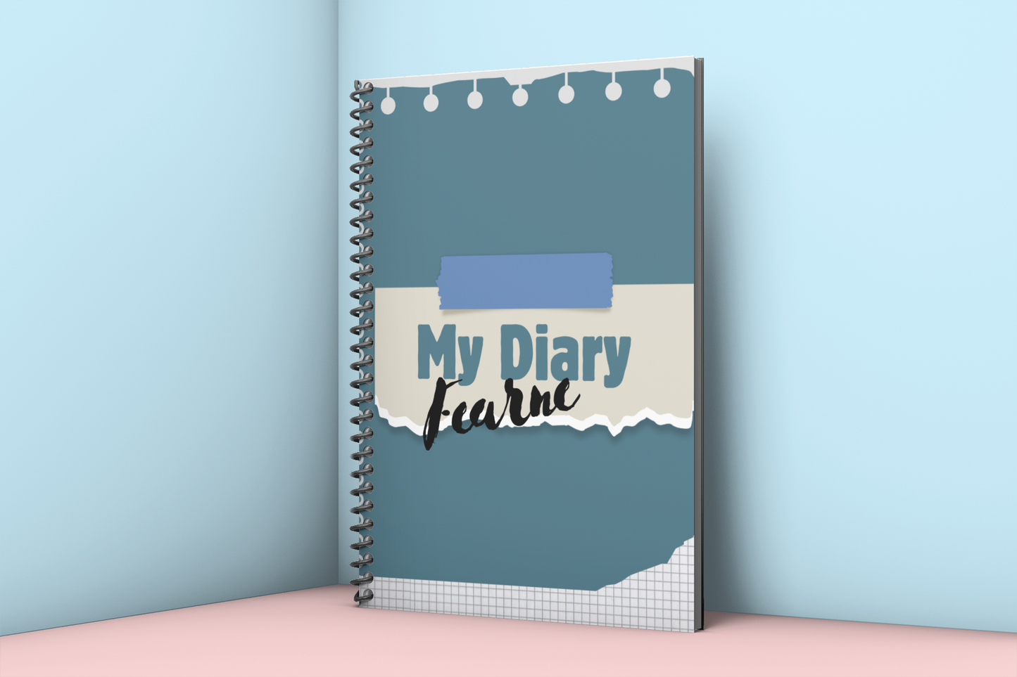 Personalised My Diary A5 Notebook — Custom Name Spiral Journal Gift
