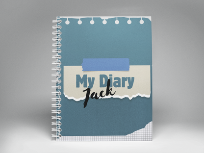 Personalised My Diary A5 Notebook — Custom Name Spiral Journal Gift