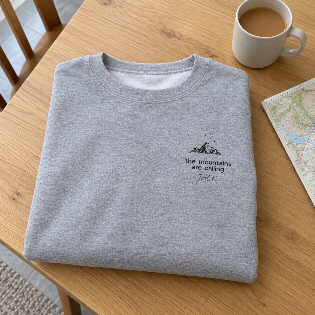 Sport-grey Mountains Are Calling sweatshirt with Jack