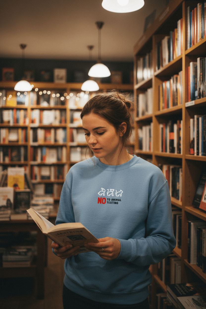 No to Animal Testing Sweatshirt | Cruelty-Free Statement Jumper - AlleyCrafters