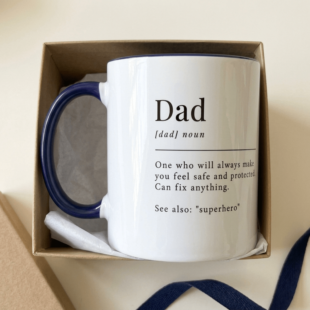 Personalised Dad Photo Mug – Dad Definition Gift - #AlleyCrafters