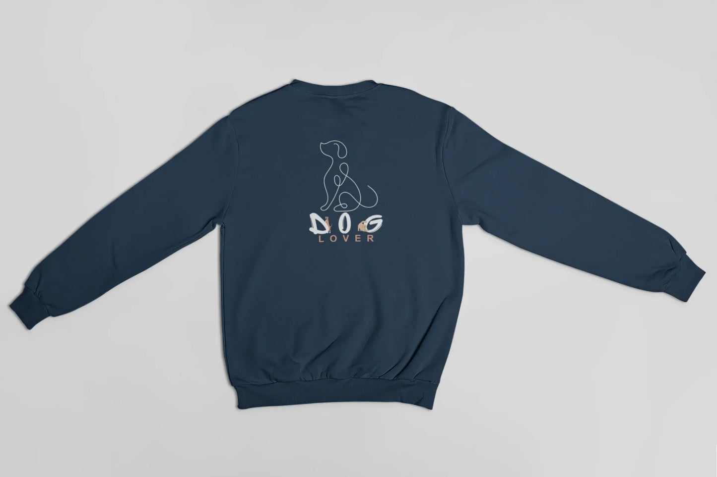 Dog Lover Crewneck Sweatshirt — Minimal Line Art Puppy Design - Alley Crafters