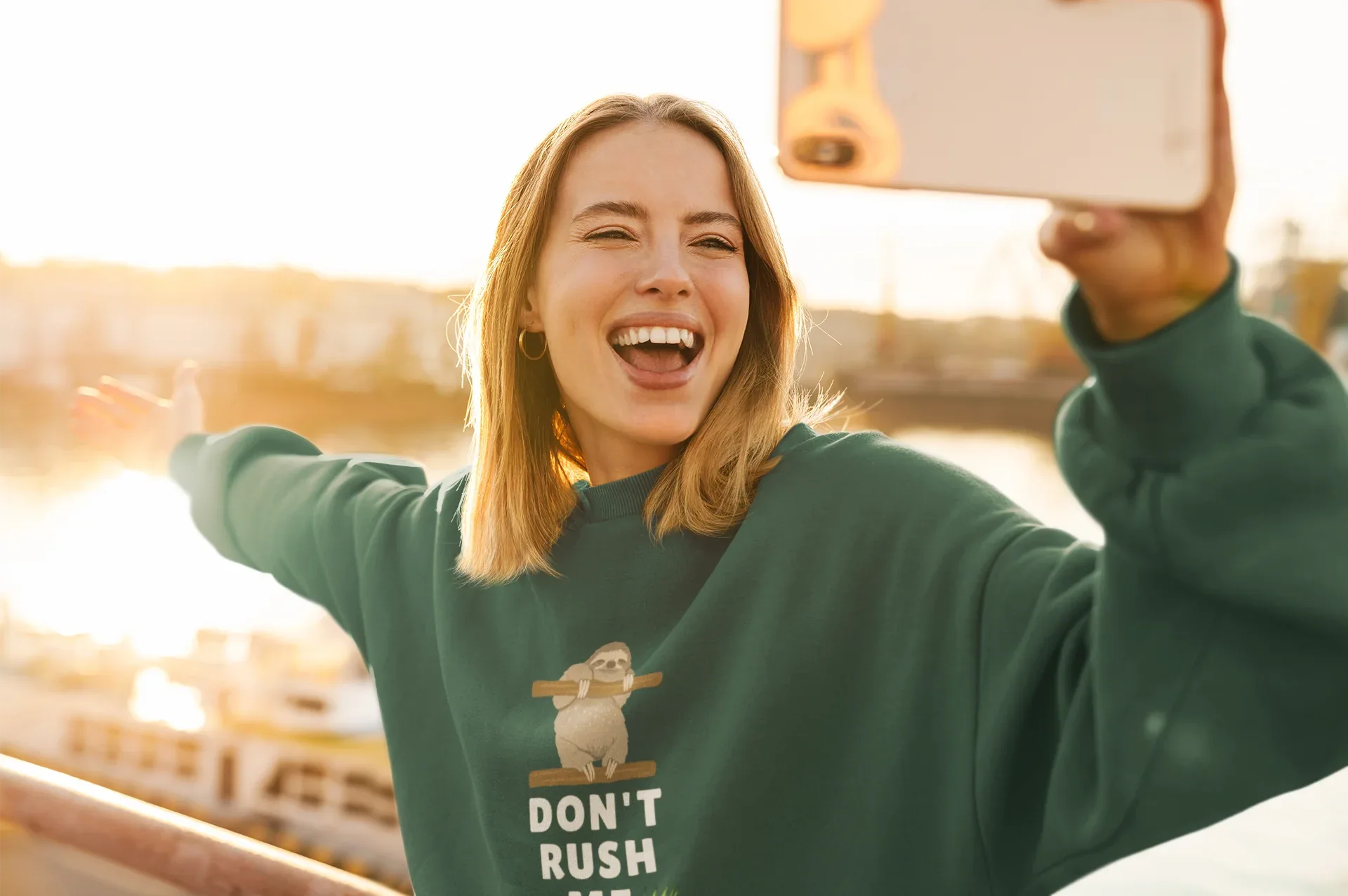 Don’t Rush Me Sloth Sweatshirt – Funny Animal Jumper - Alley Crafters