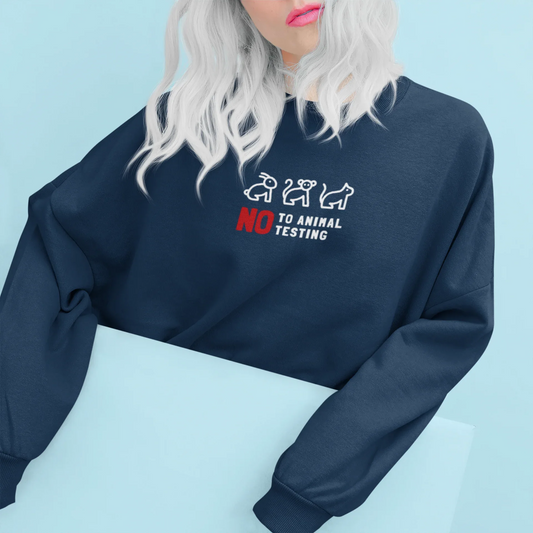 No to Animal Testing Sweatshirt – Cruelty-Free Statement Jumper - Alley Crafters