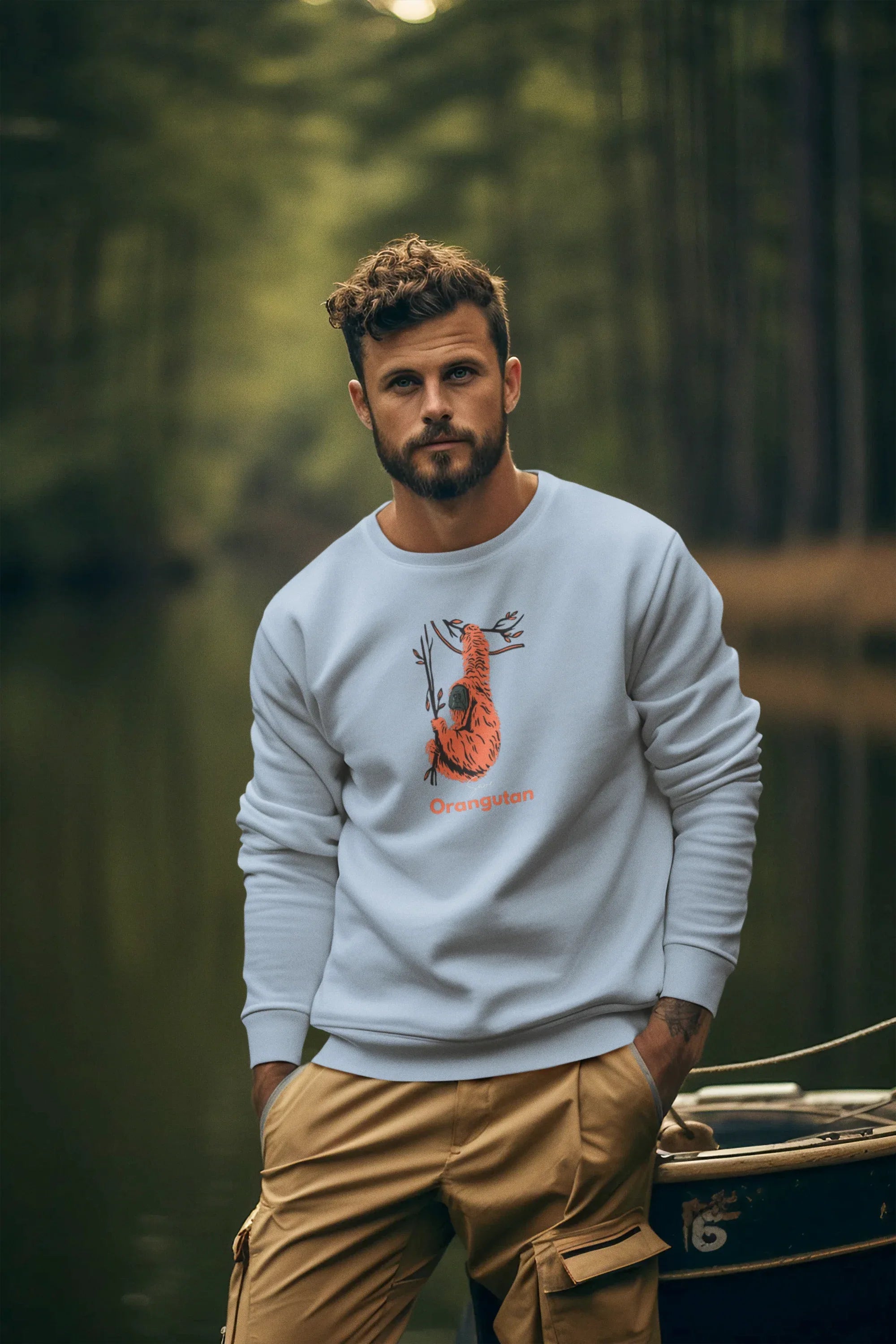 Save Orangutan Sweatshirt – Wildlife Conservation Statement Jumper - Alley Crafters