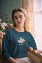 Personalised Floral Initial Sweatshirt | Custom Name Crewneck - Alley Crafters
