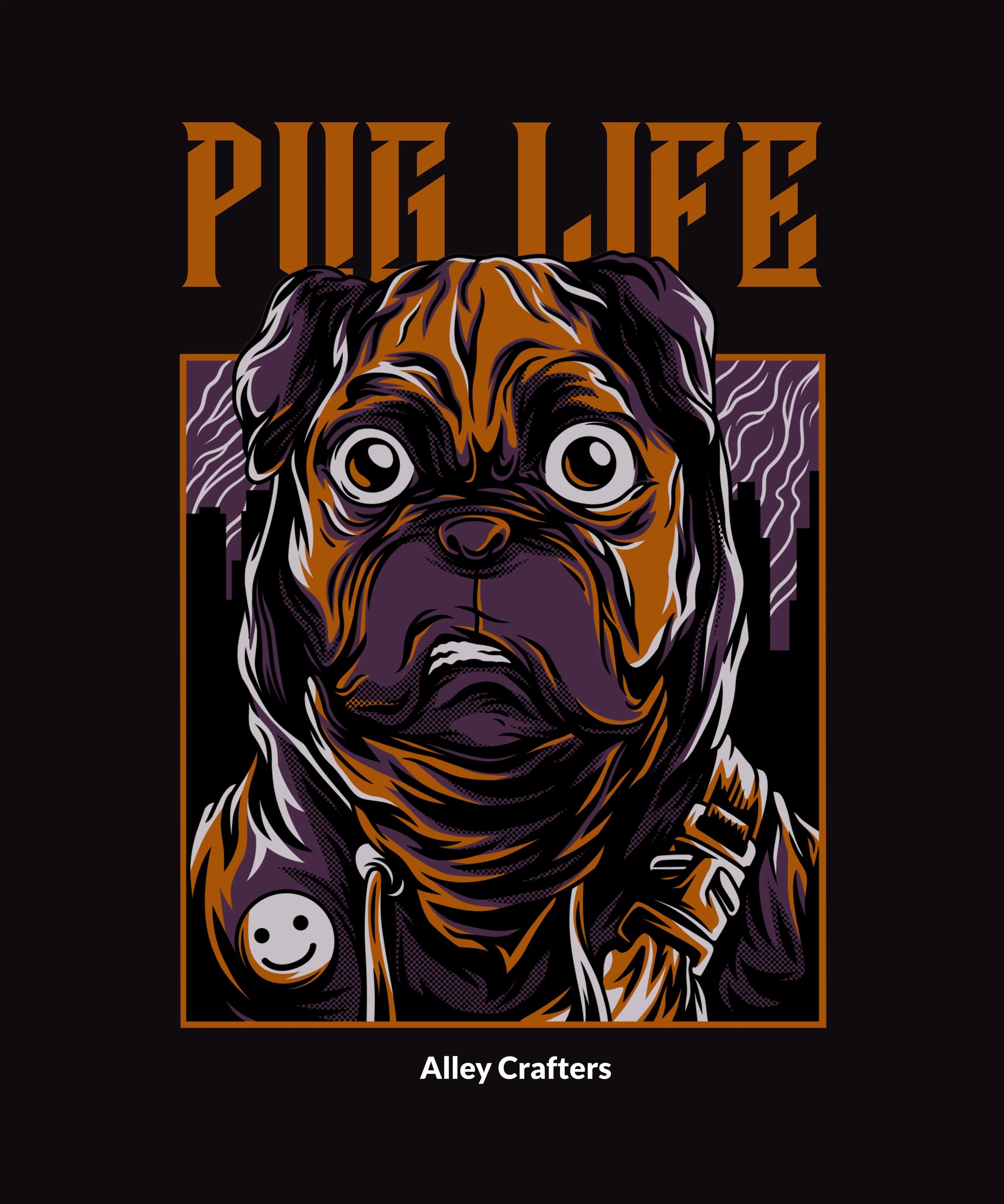 Pug Life Hoodie Sweatshirt - Alley Crafters