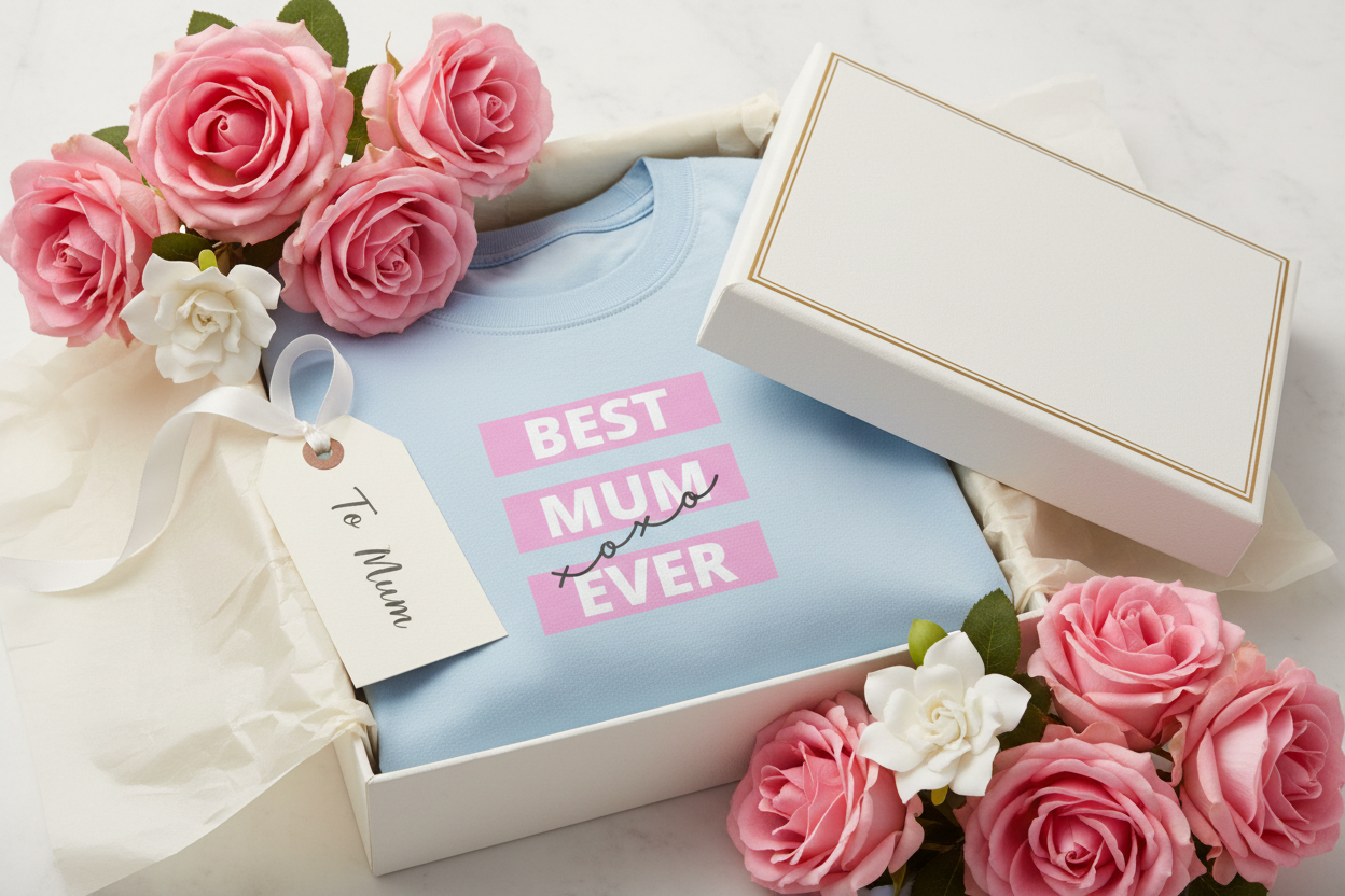 T-Shirt in Gift Box with Roses