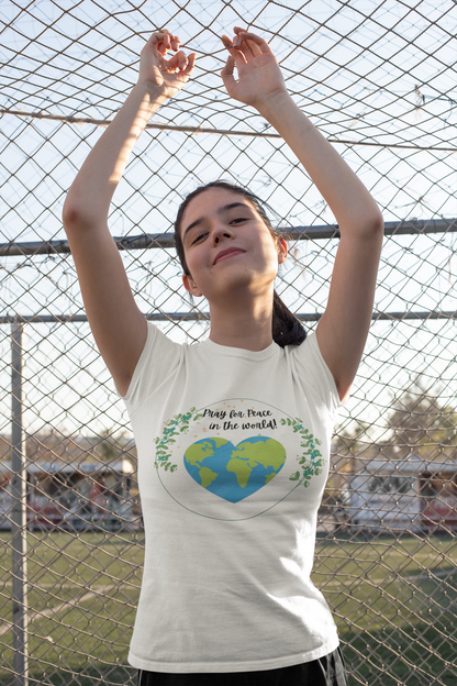 Pray for Peace in the World Unisex T-Shirt, Nature Lovers Awareness Tee, Earth Protection, Peaceful Vibes, Peace Lover Gift