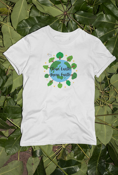 Organic Earth T-Shirt, Environmental Tee, Clean Green Earth Shirt, Nature Lover Gift, Eco-Friendly Clothing