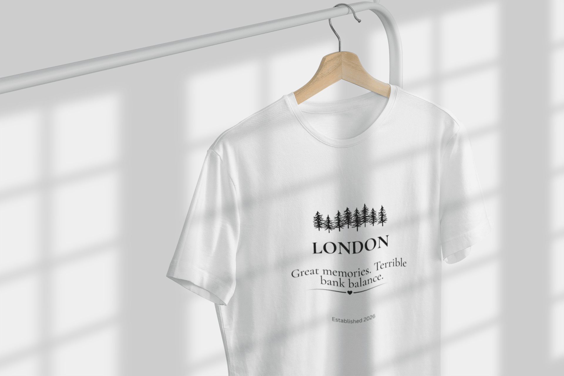 Personalised 'My Happy Place' T-Shirt — Custom Location, Name & Year - AlleyCrafters