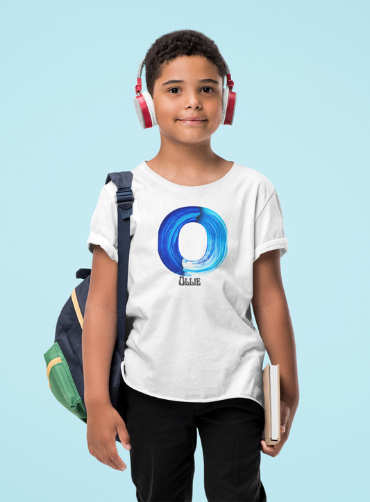 Personalised Children's Initial T-Shirt - Customisable Cotton Tee for Ages 4-12