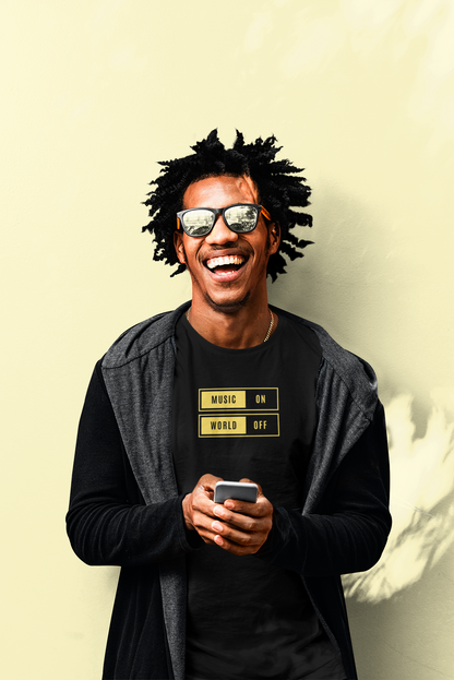 Music On, World Off Unisex Tee
