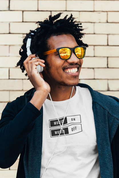 Music On, World Off Unisex Tee