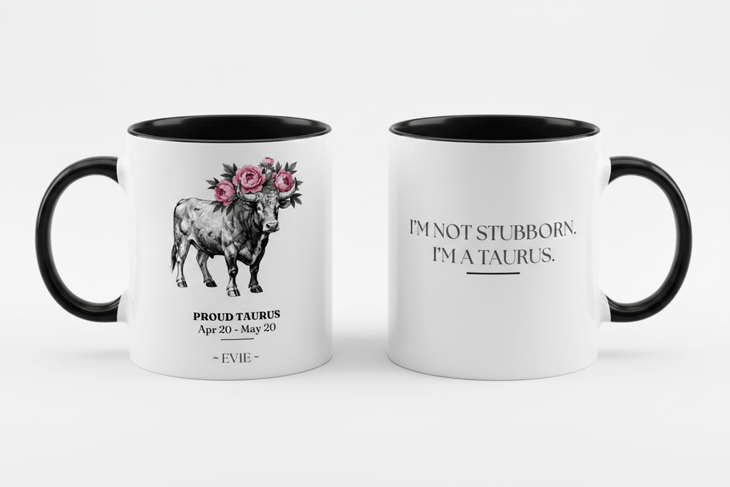 Personalised Zodiac Mug | Star Sign Birthday Gift | Custom Name & Birth Month - AlleyCrafters
