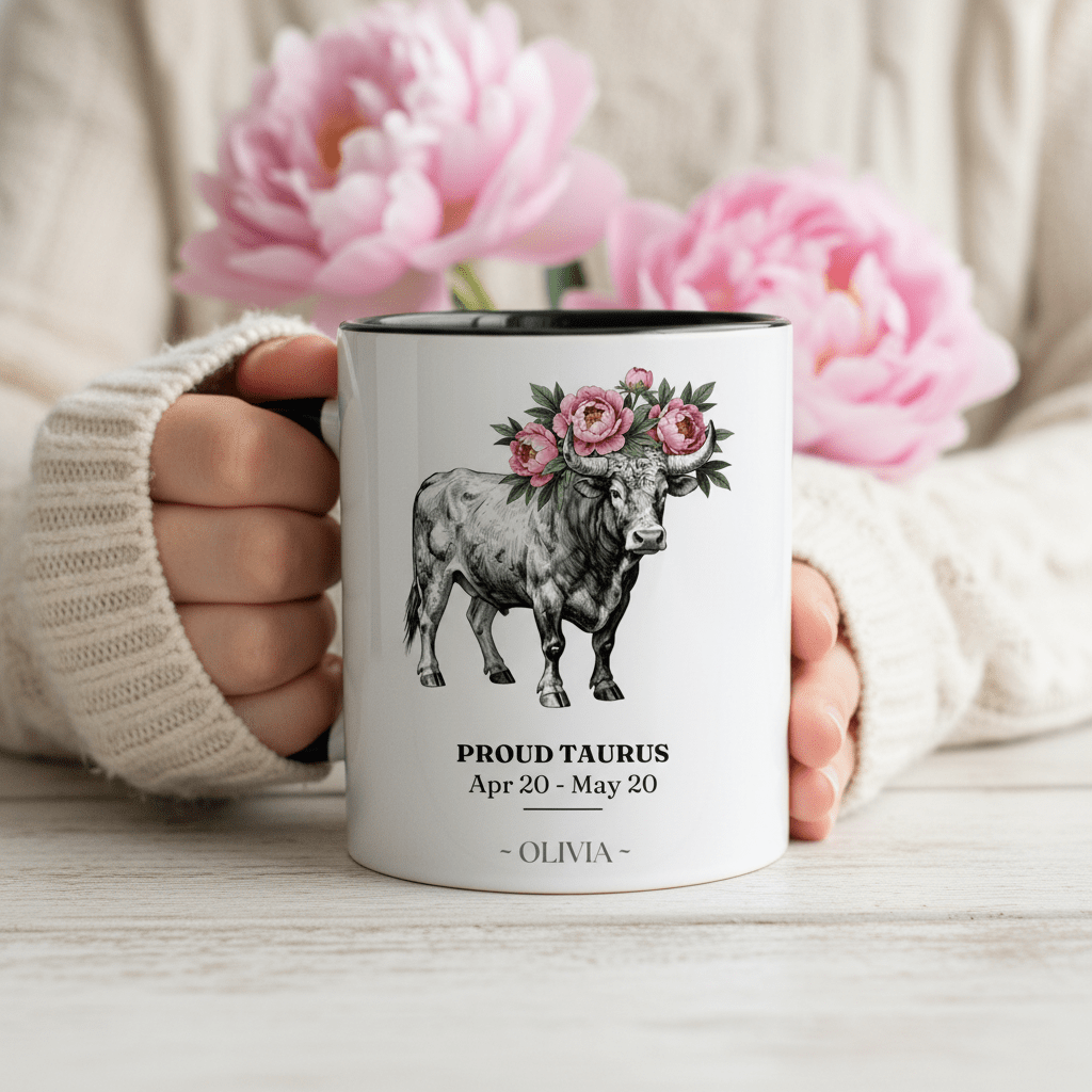 Personalised Zodiac Mug | Star Sign Birthday Gift | Custom Name & Birth Month - AlleyCrafters