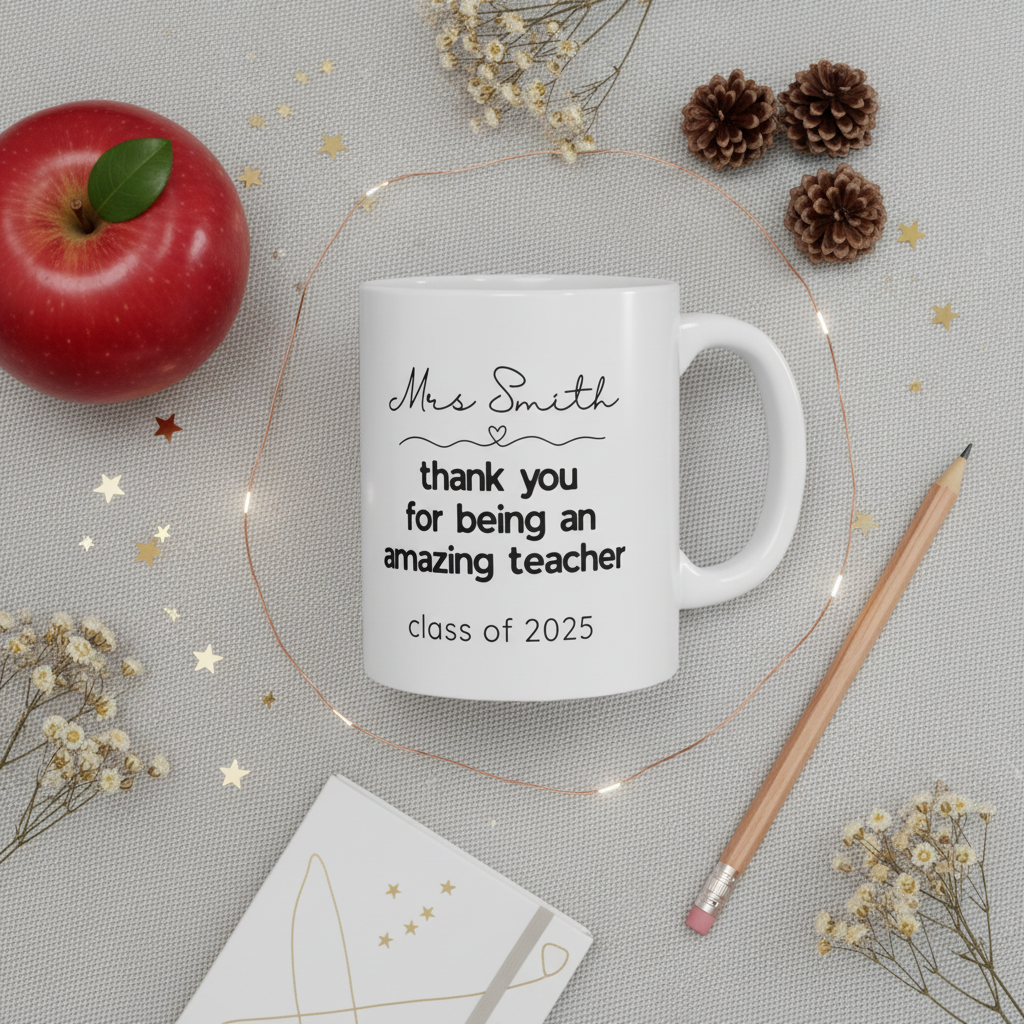 Teacher Mug — Flatlay