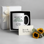 Teacher mug — Ms Ahmed gift box card
