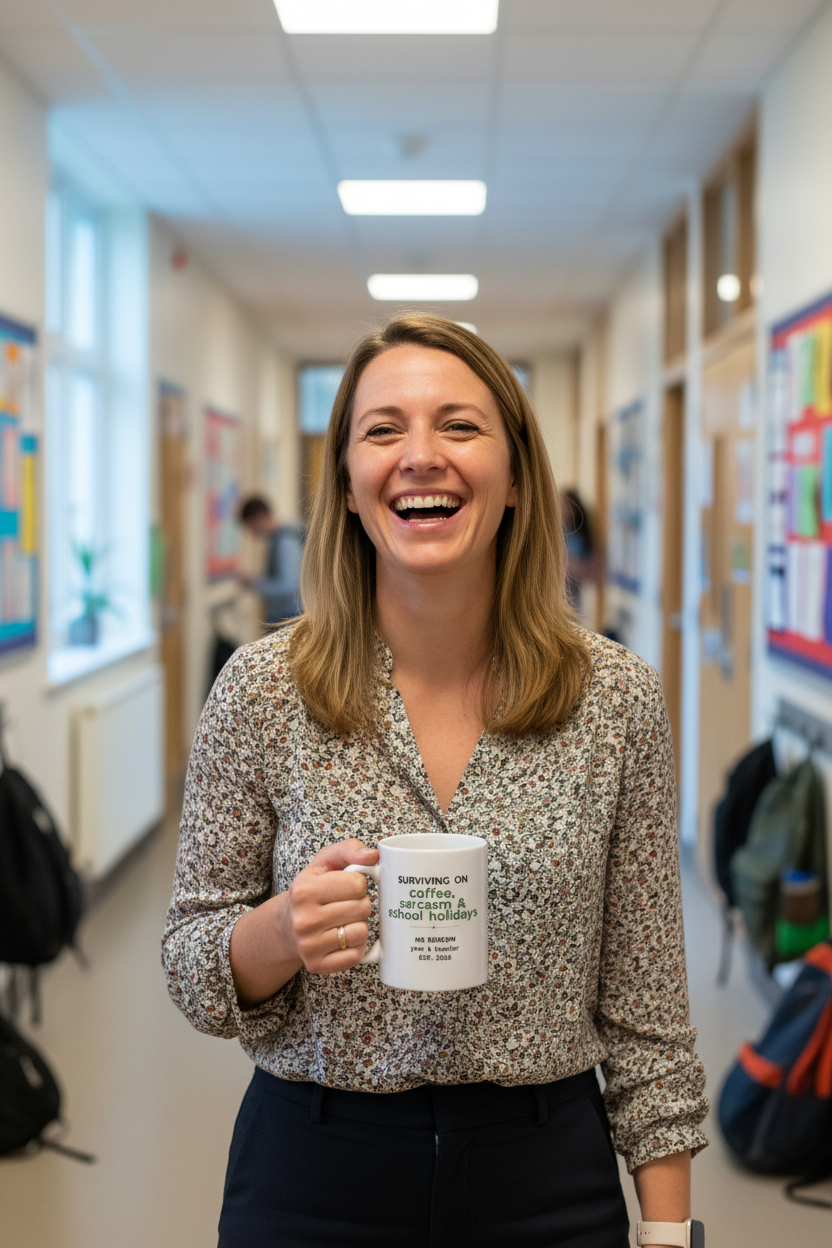 Teacher mug — Ms Brown corridor