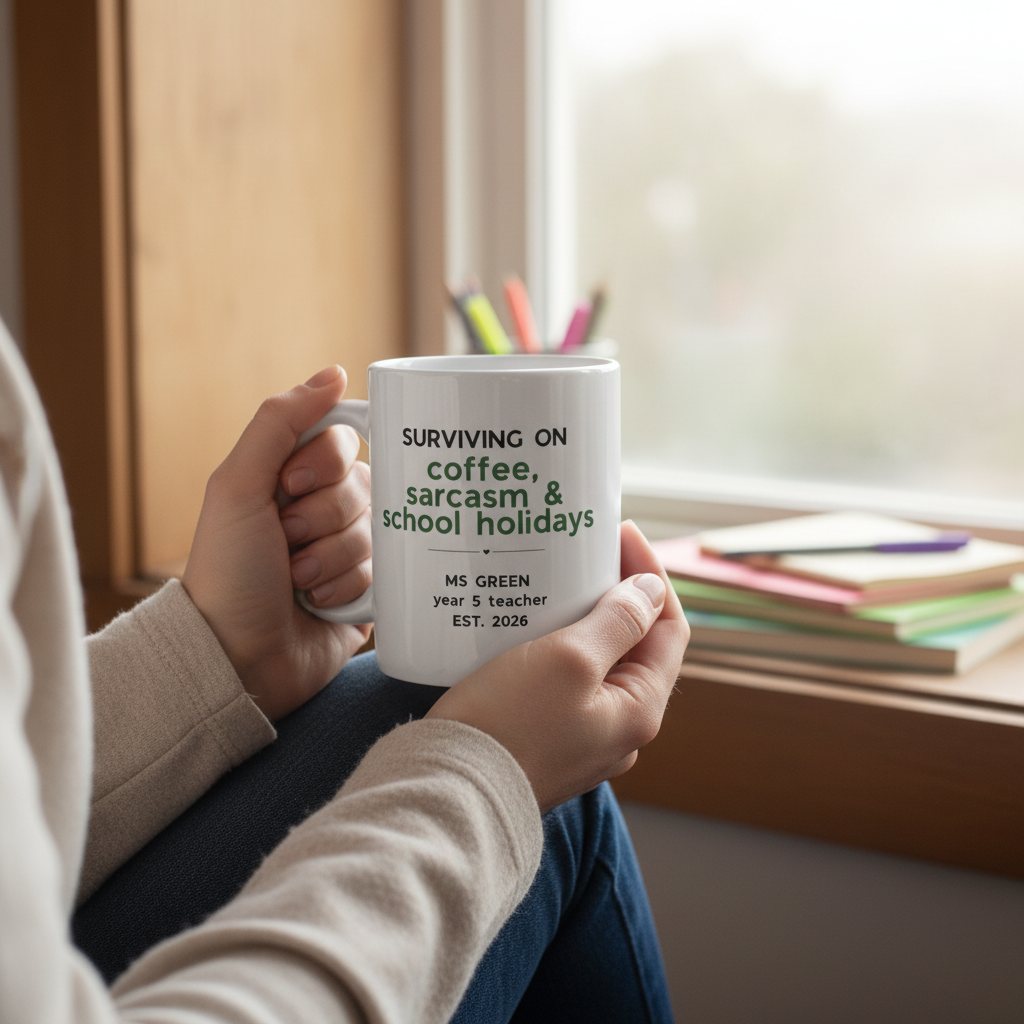 Teacher mug — Ms Green window