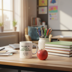 Teacher mug — Ms Johnson desk