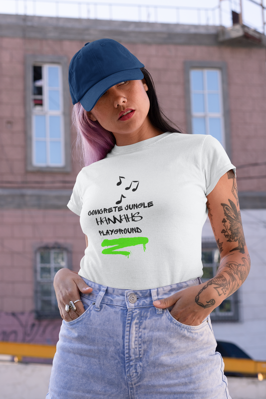 Concrete Jungle Playground T-Shirt, Urban Streetwear Tee, Cityscape Graphic Shirt, City Life Top, Unisex Softstyle Apparel