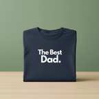 Navy T-shirt with "The Best Dad" text print