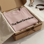 Pink T-shirt with "The Best Grandma" text print