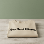 Cream T-shirt with "The Best Mum" text print