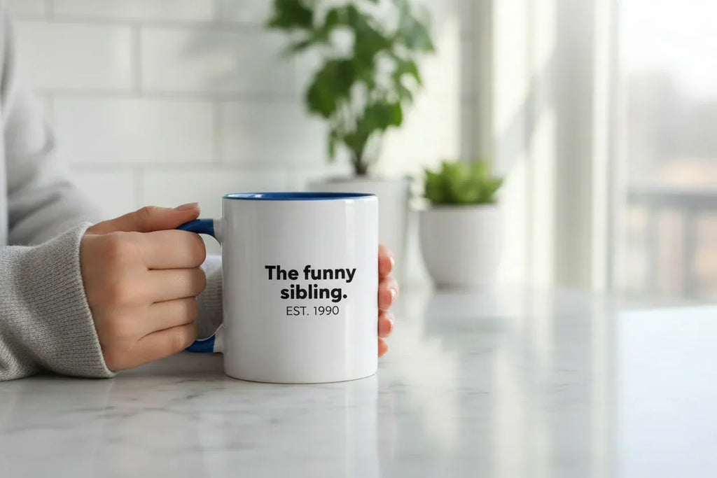 The Crazy Sibling EST 1990 Personalised Mug - Alley Crafters