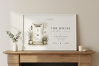 Personalised House Name Canvas Print — New Home & Housewarming Gift - AlleyCrafters
