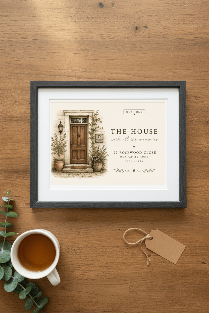 Personalised House Name Canvas Print — New Home & Housewarming Gift - AlleyCrafters