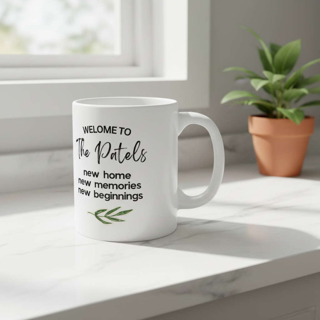 The Patels Welcome Home Mug