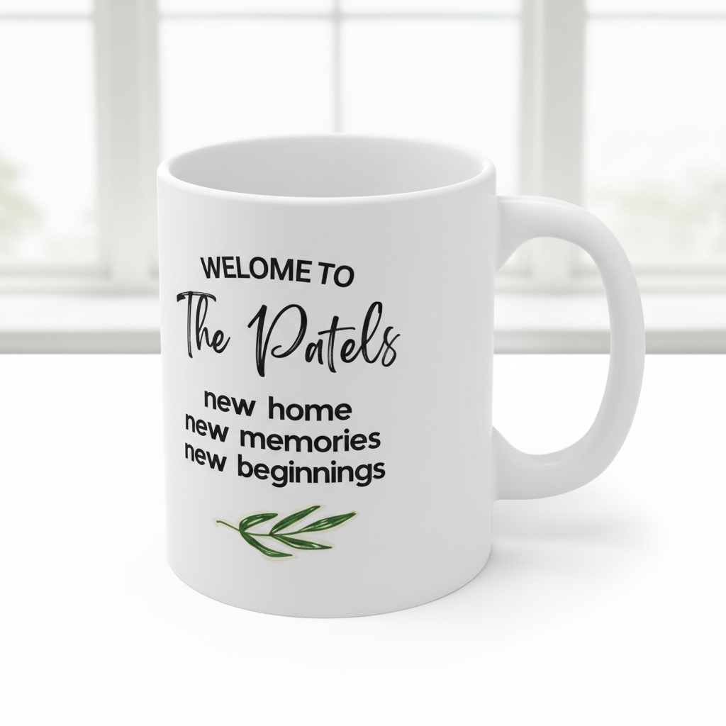 The Patels Welcome Home Mug