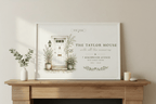 Personalised House Name Canvas Print — New Home & Housewarming Gift - AlleyCrafters