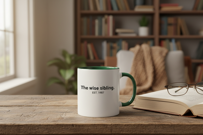 The Wise Sibling Mug - Library Setting