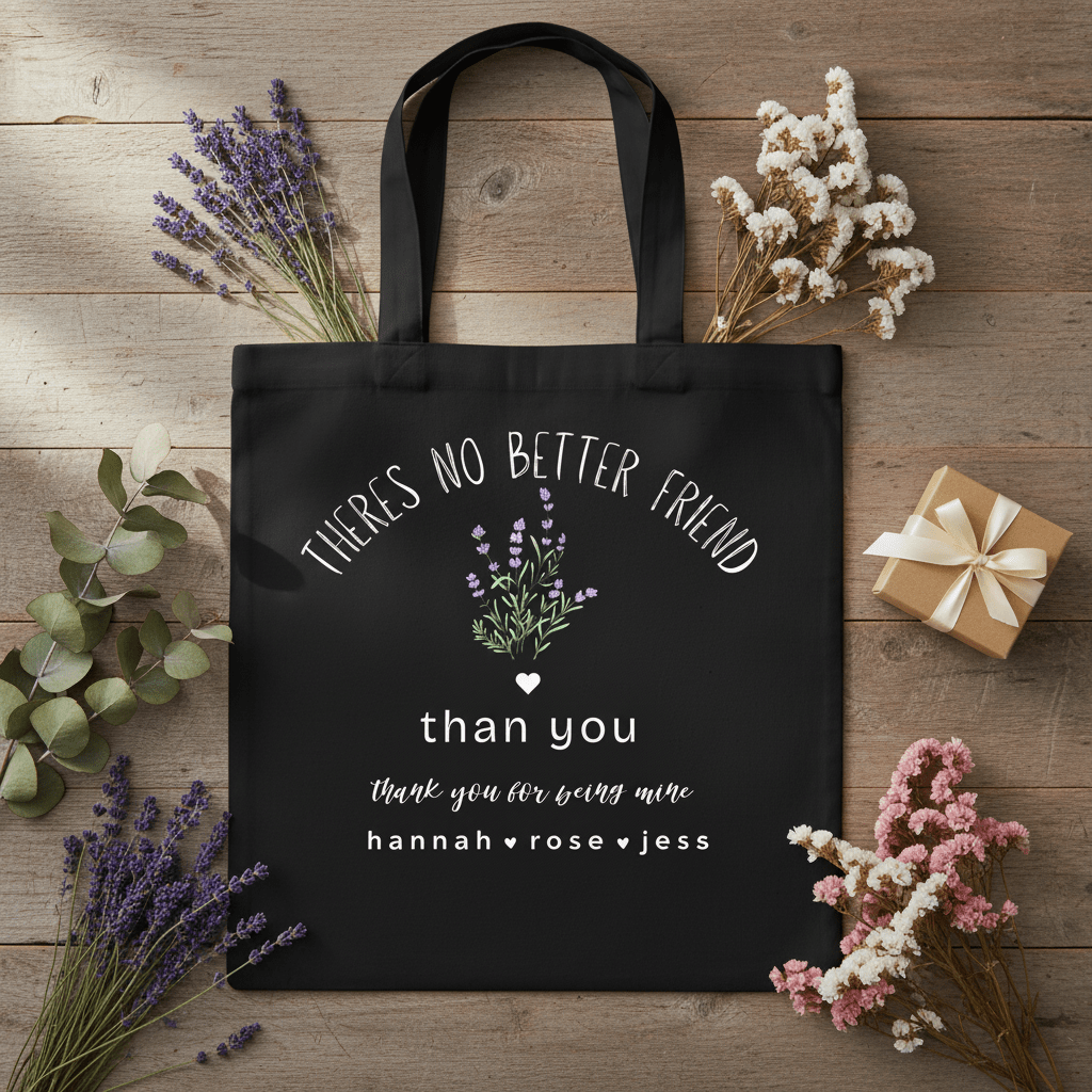 Personalised 'There's No Better Friend' Lavender Tote Bag | Custom Gift for Her - AlleyCrafters