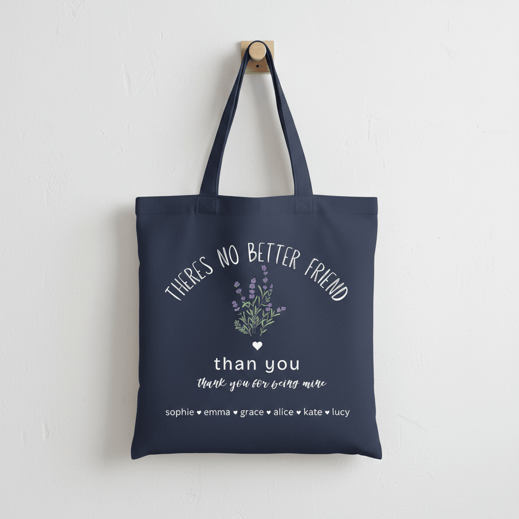 Personalised 'There's No Better Friend' Lavender Tote Bag | Custom Gift for Her - AlleyCrafters