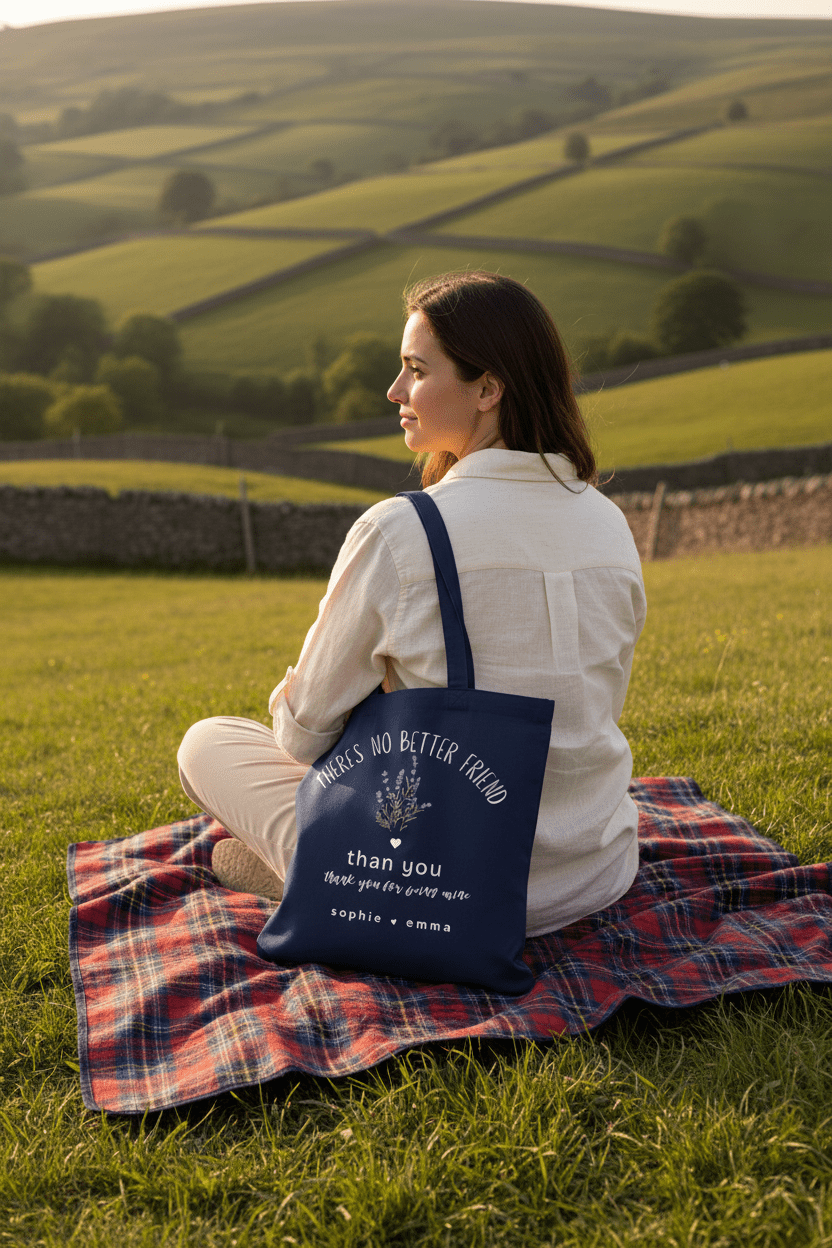 Personalised 'There's No Better Friend' Lavender Tote Bag | Custom Gift for Her - AlleyCrafters
