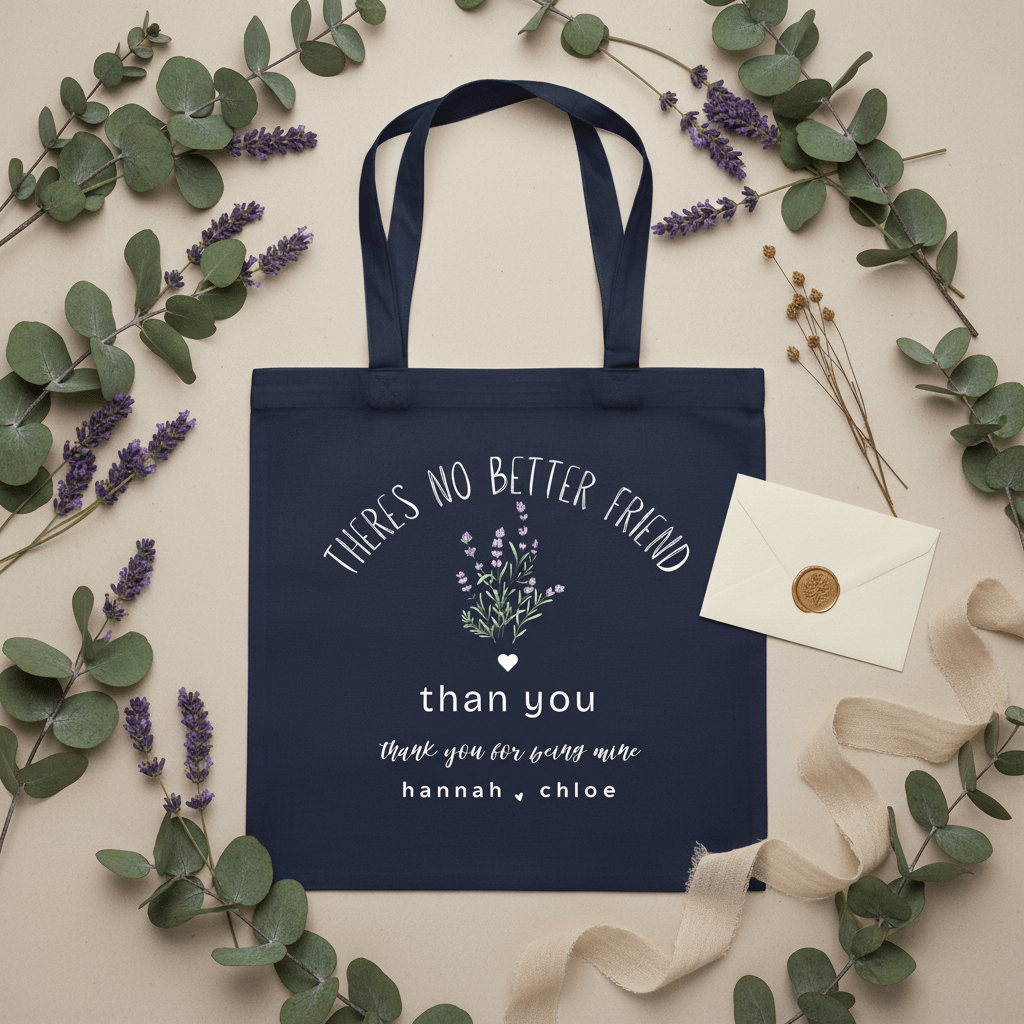 Personalised 'There's No Better Friend' Lavender Tote Bag | Custom Gift for Her - AlleyCrafters