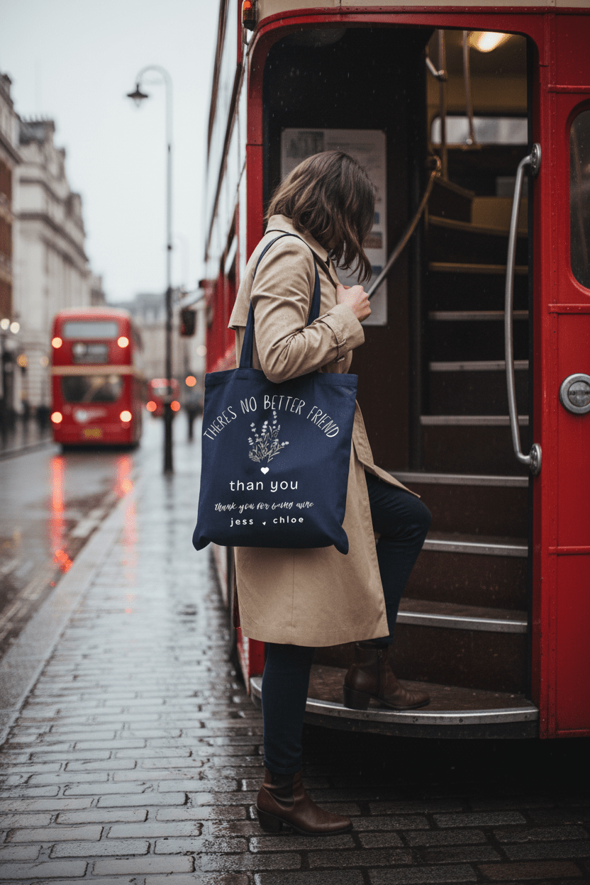 Personalised 'There's No Better Friend' Lavender Tote Bag | Custom Gift for Her - AlleyCrafters