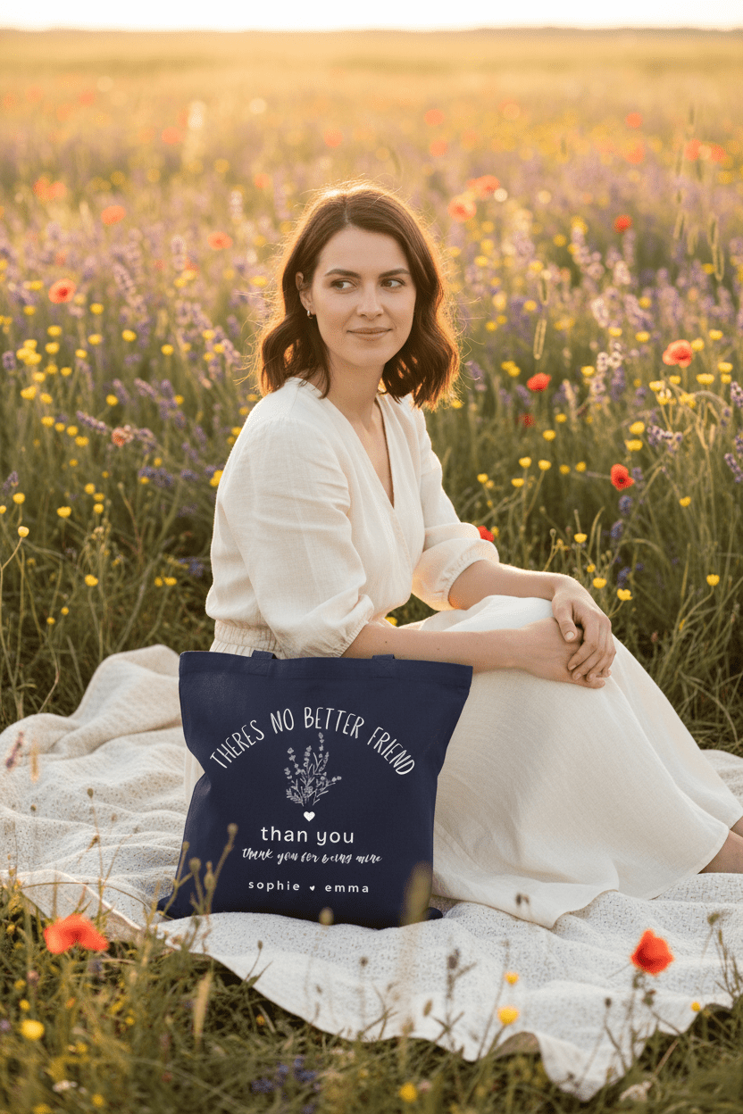 Personalised 'There's No Better Friend' Lavender Tote Bag | Custom Gift for Her - AlleyCrafters