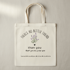 Personalised 'There's No Better Friend' Lavender Tote Bag | Custom Gift for Her - AlleyCrafters